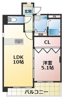 シャトー鉄砲塚【2階】の間取り