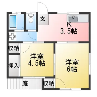 第2グリーンハイツ【1階】の間取り