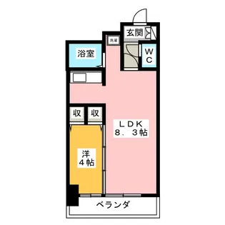 X-OVER 21覚王山【7階】の間取り