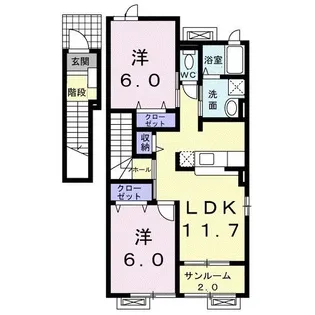 カプリスA【2階】の間取り