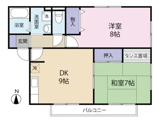 パールハイツ貝津【1階】の間取り