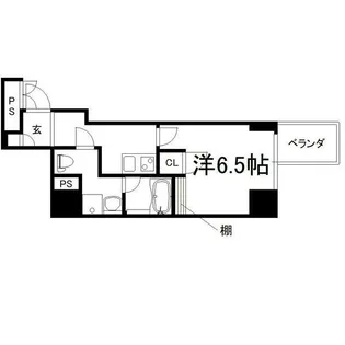 クレビオス南堀江【3階】の間取り
