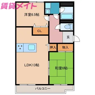 グランメール勝田II【3階】の間取り