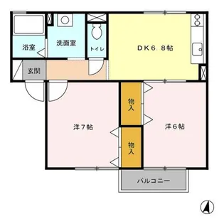 クレスト藤ヶ丘 A【1階】の間取り