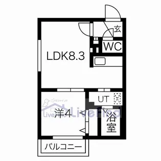 ラフィーネ学園前II【3階】の間取り