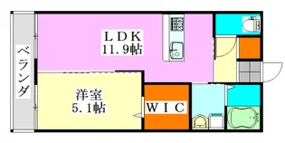 シャルムドミールA【1階】の間取り