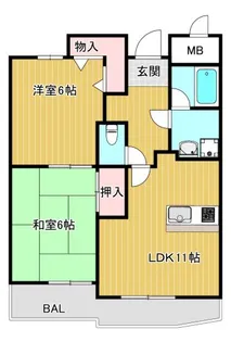 フレアコート京橋【4階】の間取り