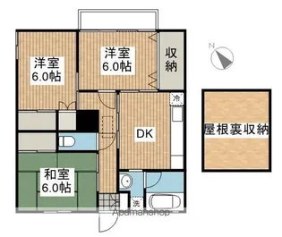 サンコーポ三笠【2階】の間取り