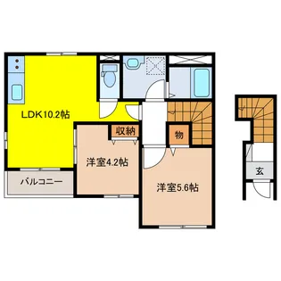 ミロワール精華【2階】の間取り
