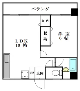梅田アパート【2階】の間取り