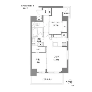 ラグゼナ戸田公園II【8階】の間取り