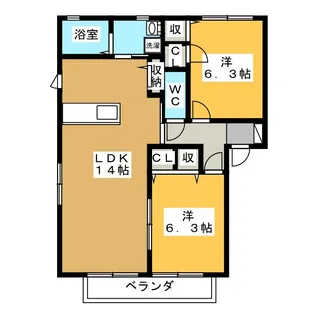 シャーメゾン ソフィア【1階】の間取り