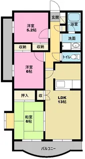 ヴェルドミール五和【3階】の間取り