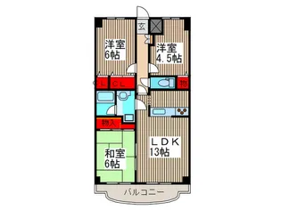 まりえ一番館【3階】の間取り