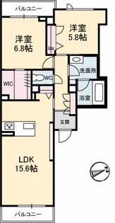 アヴェニール府中【2階】の間取り