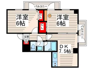 レジデンスタイム 2【6階】の間取り