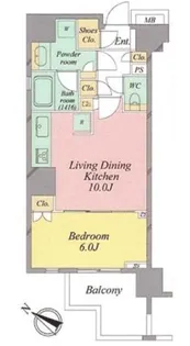 オープンレジデンシア品川【7階】の間取り