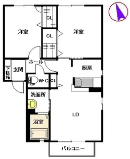 グランシャリオ A棟【2階】の間取り