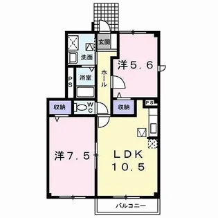 ガーデン・プレイスA【1階】の間取り