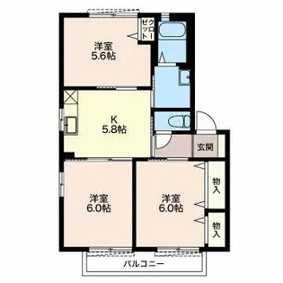 サンセールA【2階】の間取り