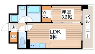 デュオフラッツ仙台木町通リネア【10階】の間取り