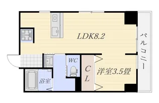 ウイング武【8階】の間取り