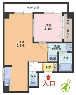 ヴィラ宝永【3階】の間取り