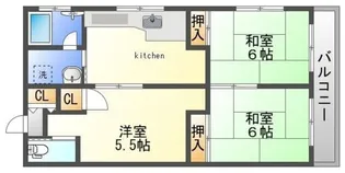 宮城荘【2階】の間取り