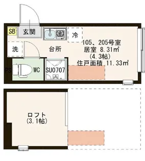 パークレジデンス落合南長崎【1階】の間取り
