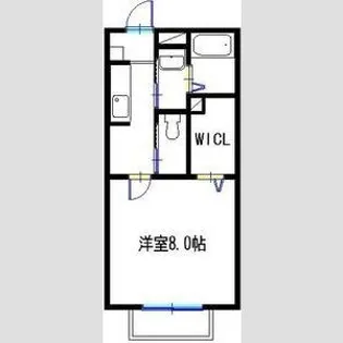 ヴィラージュ大開B【1階】の間取り