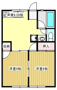 シティハイムオークス【1階】の間取り