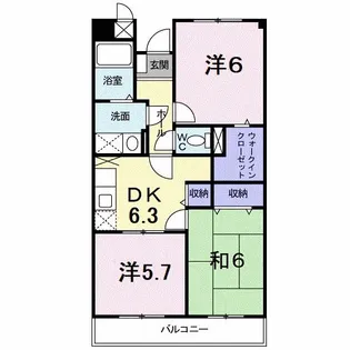 ライブ・セトウルK【3階】の間取り