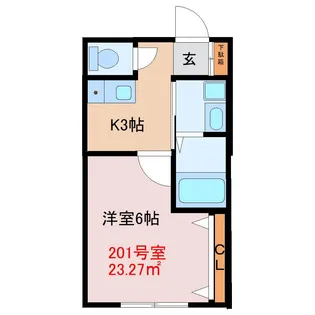 ノースパーク千葉【2階】の間取り