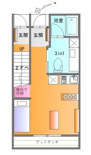 ユニテラス東青田【1階】の間取り