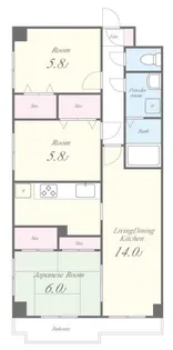 クレールコート光が丘【1階】の間取り