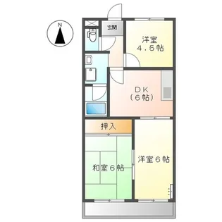 メリーハイム丹羽【2階】の間取り