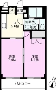 アンプルールフレア【3階】の間取り