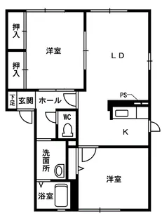 バリュージュ・リバータウン【1階】の間取り