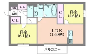 ラ・ヴェール杉尾台【3階】の間取り