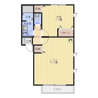 エーリサンモール【1階】の間取り