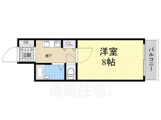 フォンティーヌ南三国【1階】の間取り