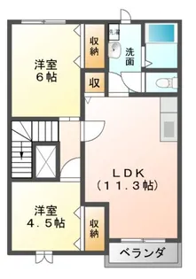 エクセシオール【2階】の間取り