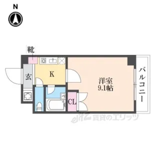 クリスティ南塚口【6階】の間取り