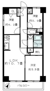 HARU菊名I【4階】の間取り