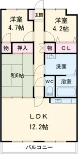 ルネス・シャルマン【3階】の間取り