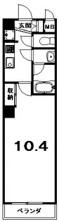 グランコスモ河原町【10階】の間取り