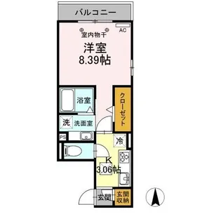 Alluge岐阜(アリュージュ)【1階】の間取り