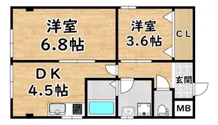 TAKUSHI BLD YODOGAWA【3階】の間取り