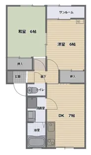 キャロルハイツ【1階】の間取り