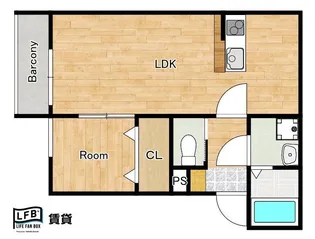 LFB APARTMENT国衙【2階】の間取り